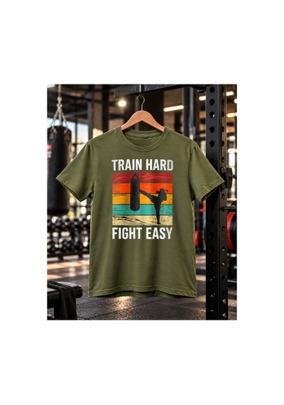 Segungear Trainhard Erkek Regular Fit Baskılı Spor Tişört Haki - 932276718 Haki