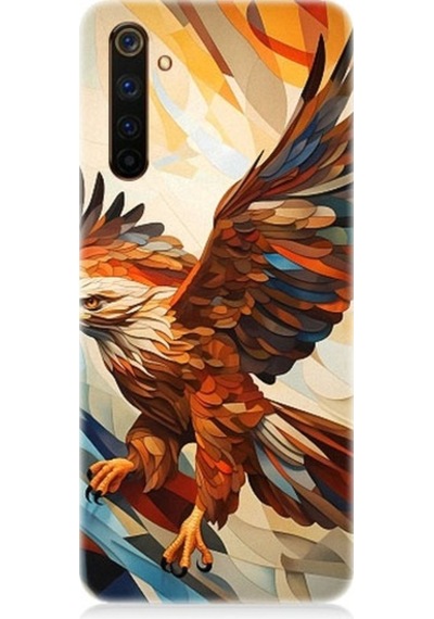 Realme 6 Pro Uyumlu Uçan Savaşçı Kartal Desenli Silikon Kılıf