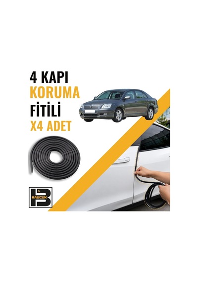 Toyota Avensis 2003-2009 Kapı Koruma Fitili-4 Kapı-siyah-bm2313