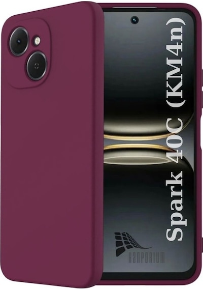 Tecno Spark 40c Km4n Uyumlu Silikon Kılıf - Pastel Renk Tonu Kamera Korumalı Esnek Kapak-bordo Bordo