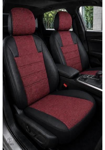 Renault Broadway 1990-2000 Uyumlu Lineaketen Serisi Ortopedik Bordo Siyah Koltuk Kılıfı