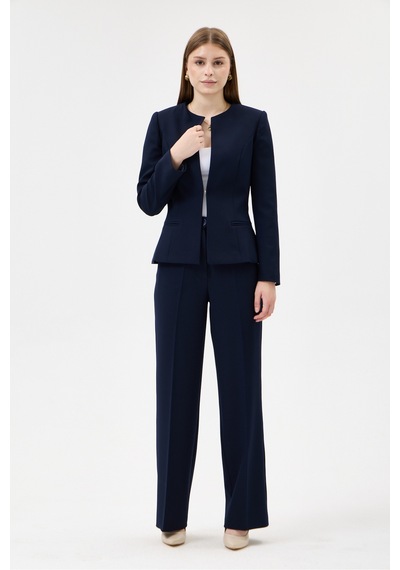Velnara Moda Lacivert Klasik Kadın Takım Elbise-sıfır Yaka Ceket & Boru Paça Cepli Pantolon Lacivert - 927010459 Lacivert Velnara Moda Lacivert Klasik Kadın Takım Elbise-sıfır Yaka Ceket & Boru Paça Cepli Pantolon Lacivert - 927010459 Lacivert