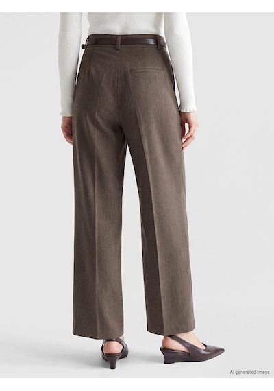 Lcwaıkıkı Classic Kahverengi Beli Kemerli Pileli Kadın Kumaş Pantolon Lcwaıkıkı Classic Kahverengi Beli Kemerli Pileli Kadın Kumaş Pantolon