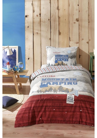Özdilek Camping Gri Ranforce Tek Kişilik Nevresim Takımı
