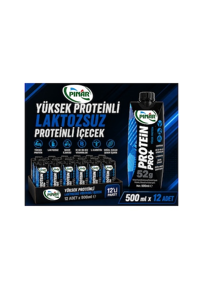 Yüksek Proteinli Laktozsuz İçecek 500 Ml X 12 Adet