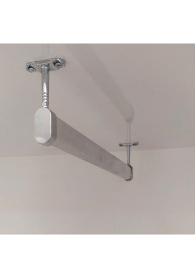 Alüminyum 50 Cm Dolap Içi Oval Elbise Askı Borusu 2 Adet Tavan Askı Aparatı Vidaları Diğer