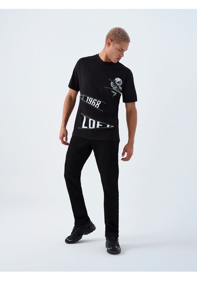 LOFT Loose Fit Erkek Tshirt K.kol Lf2038596 Q1.v1 Siyah