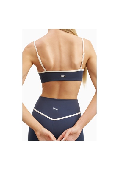 Because Of Alice Base Contrast Trim Cami Bra Tamamlayıcı Spor Sütyeni Mavi