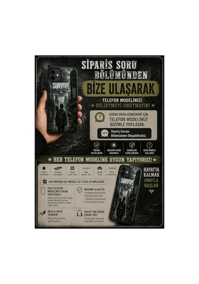 Kıyamet Sonrası Hayatta Kalma Temalı Telefon Kılıfı Survive Tasarım Baskılı Silikon Kılıf Darbeye Dayanıklı Tüm Telefon Modellerine Uyumlu Bordo Kıyamet Sonrası Hayatta Kalma Temalı Telefon Kılıfı Survive Tasarım Baskılı Silikon Kılıf Darbeye Dayanıklı Tüm Telefon Modellerine Uyumlu Bordo