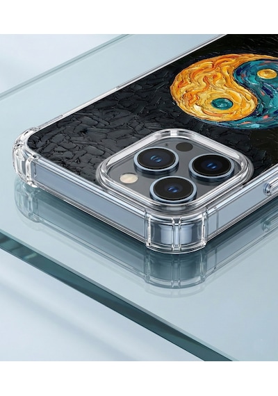 Printify Infinix Note 40 Pro İle Uyumlu Şeffaf Silikon Kılıf Uv Baskılı Esnek Tpu Kapak Denge No5