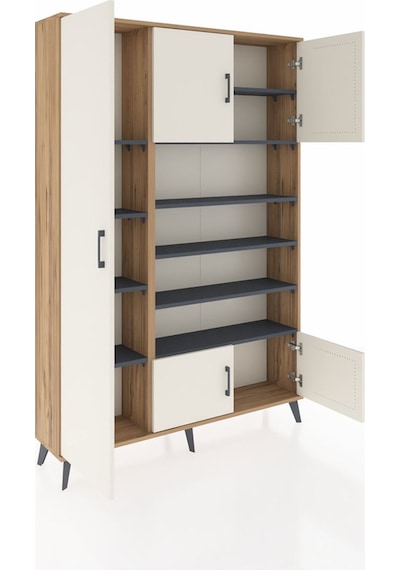 Arges Dolap 10 Raflı 5 Kapaklı 132x30x195 Çam-aytaşı/antrasit Çam Arges Dolap 10 Raflı 5 Kapaklı 132x30x195 Çam-aytaşı/antrasit Çam