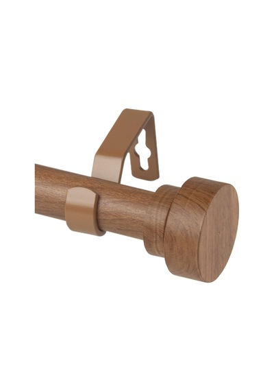 Rod Desyne W100-37-48w3 2,54 Cm Bonnet Ahşap Tekli Perde Çubuğu, 48-84 İnç, Kestane Açık Altın