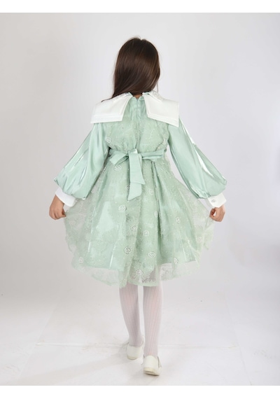 Xo Kids Kız Çocuk Elbise 7-11 Yaş 2709 Yeşil