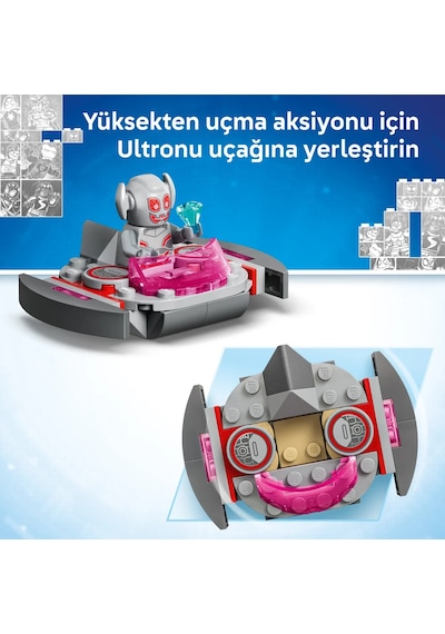 LEGO® ǀ Marvel Iron Man ve Muhteşem Arkadaşları Ultron Iron Man’e Karşı 11209 - 4 + için Minifigür İçeren Oyuncak Yapım Seti (96P)