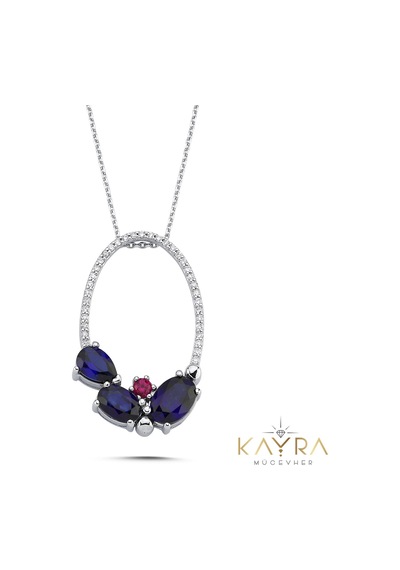 Safir Ve Yakut Pırlanta Kolye Pk01