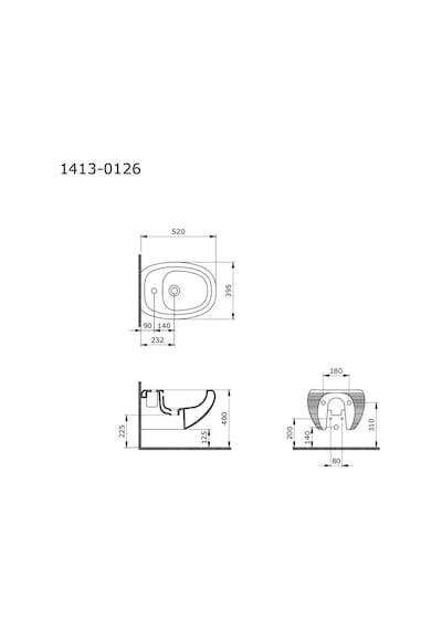 Bocchi Strata Asma Bide Beyaz - 1413-001-0120 Beyaz