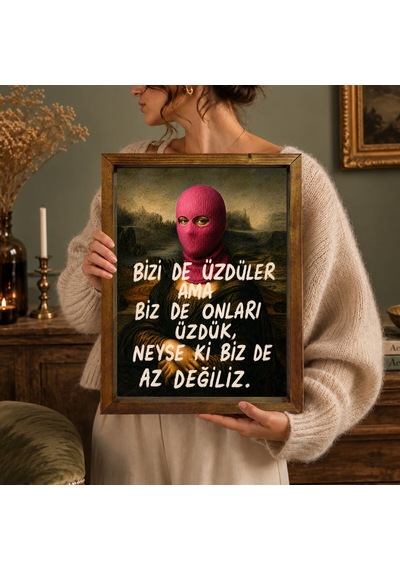 Bk Gift Vintage Klasik Sanat Esprili Sözlü Masif Ahşap Çerçeveli Dekoratif Tablo - 35