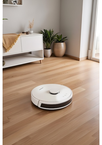 Homend Alex Laser 1281H Lazer Akıllı Robot Süpürge Beyaz 2in1 Moplu Haritalamalı