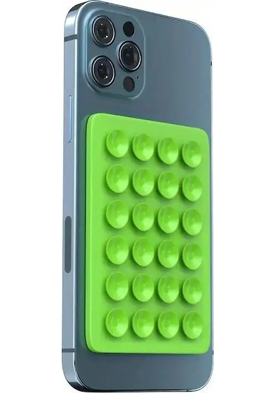 Goldenqian 24-kare Kalınlaşmış Silikon Ped Arka Etiket Vantuz Vantuz Cep Tablet Telefon Bagaj Vantuz Evrensel Telefon Green Green