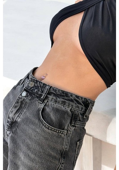 Lacarino 7850 Straıght Kadın Jean Pantolon Onyx Black