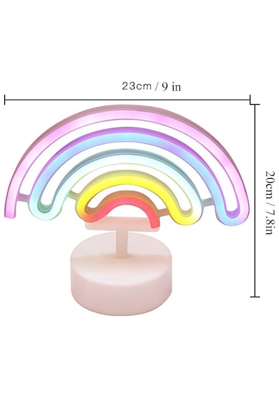 Plastik Gökkuşağı Neon Led Işık Dekoratif Renkli Masaüstü Ve Ambiyans Aydınlatması 5691 .