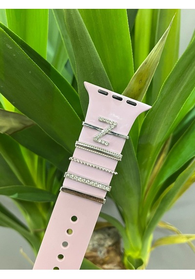 Apple Uyumlu Watch    Kordon Aksesuarı Charm Set Z Harfi