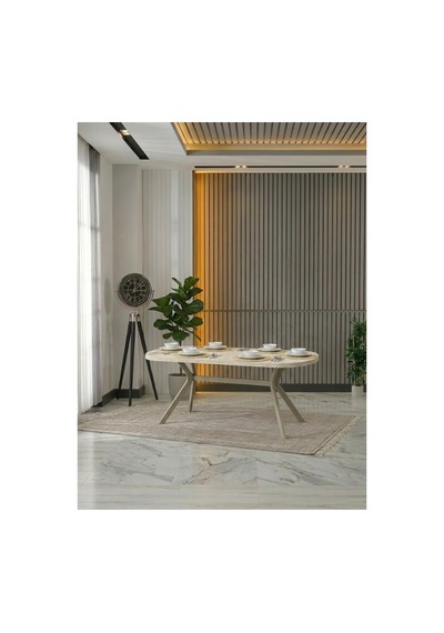 Zae Mdf Yemek Masası 90x170 Cm Traverten/bej Traverten/bej Zae Mdf Yemek Masası 90x170 Cm Traverten/bej Traverten/bej