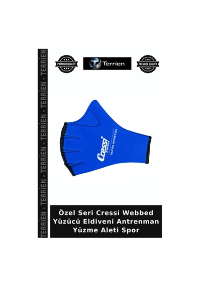 Özel Seri Cressi Webbed Yüzücü Eldiveni Antrenman Yüzme Aleti Spor M
