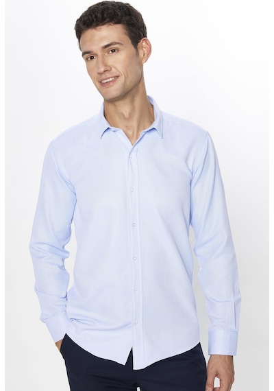 Tudors Erkek Modern Slim Fit Dar Kesim Uzun Kollu Pamuklu Kolay Ütü Armürlü Mavi Gömlek-31492-mavi Mavi Tudors Erkek Modern Slim Fit Dar Kesim Uzun Kollu Pamuklu Kolay Ütü Armürlü Mavi Gömlek-31492-mavi Mavi