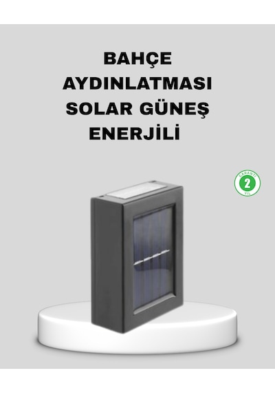 Solar Dış Mekan Aplik Su Geçirmez Dayanıklı Led Aydınlatmalı - Lisinya Sarı