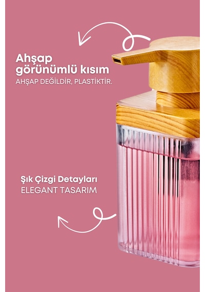 Grimorlife 2 Adet Şeffaf Akrilik Sıvı Sabunluk Mutfak Banyo Sabunluk Seti- 400 Ml Cam Değildir Şeffaf