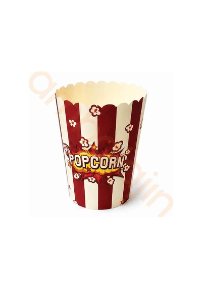 500 Adet24 Oz Patlamış Mısır Kovası 700 Cc Karton Popcorn Kutusu Çok Renkli