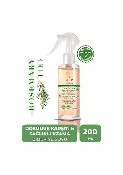 Yoon Saç Dökülme Karşıtı Hızlı Saç Uzatma Biberiyeli Saç Bakım Suyu 200 ML