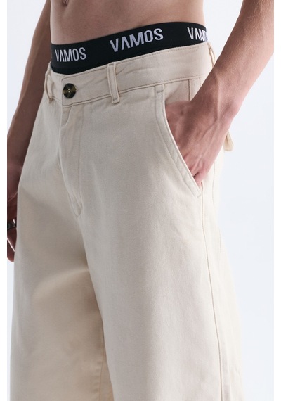 Vamos Relaxed Fit Pantolon Taş