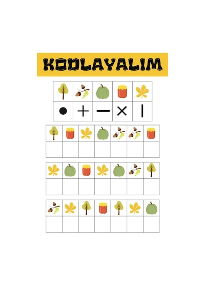Okul Öncesi Ve Birinci Sınıflar Kodlamalı Matematik Eğitim Seti