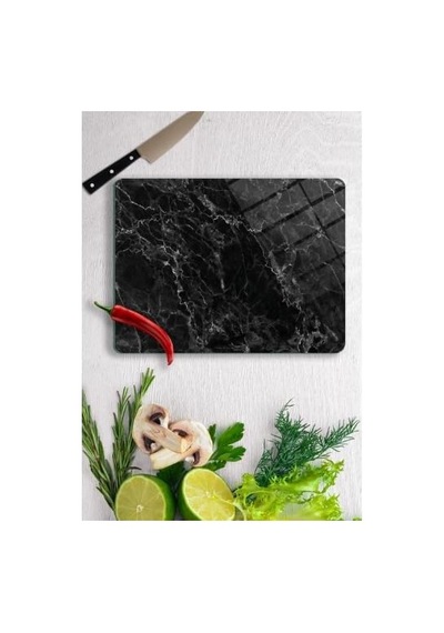 Cam Kesme Tahtası Siyah Mermer 30x40 Cm Diğer