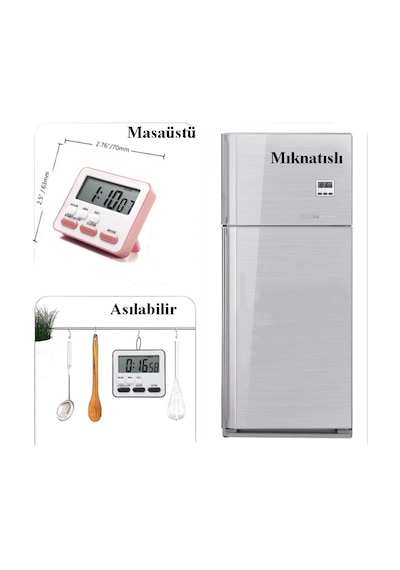 Js-303 Alarmlı Dijital Öğrenci Sınav Kronometresi 24 Saat Ileri Ve Geri Sayım Kronometresi Saat / Alarm / Kronometre / Mıknatıslı