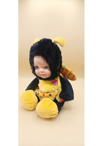 Peluş Bebek Yüzlü Arı 40 Cm Sarı - Siyah