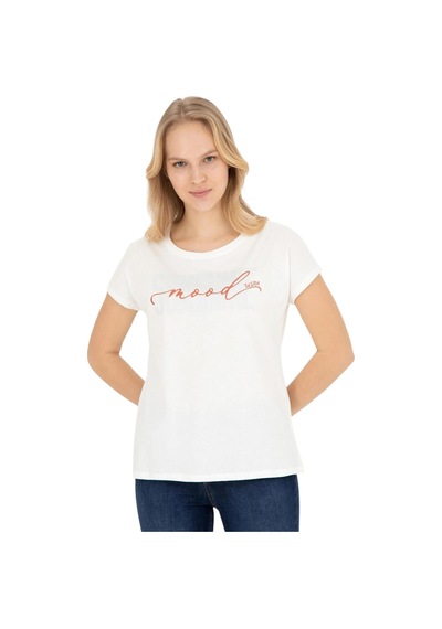 U.S. Polo Assn. Kadın T-shirt 1832018 Ekru