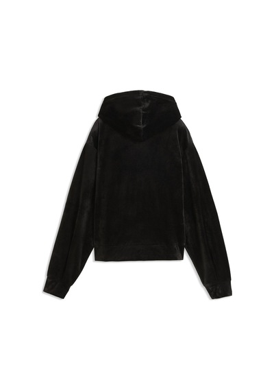 Puma Essentials Elevated Velour Kadın Siyah Günlük Stil Sweatshirt 69402001