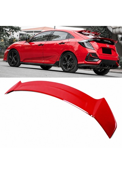 Honda Civic Fk7 İçin Uyumlu Yofer Bagaj Üstü Spoiler Kırmızı