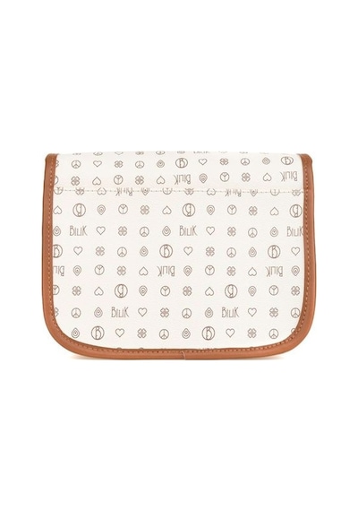 Bilik Deri Monogram Bej/taba Kadın Çapraz Askılı Çanta İv Z-24-mn 001