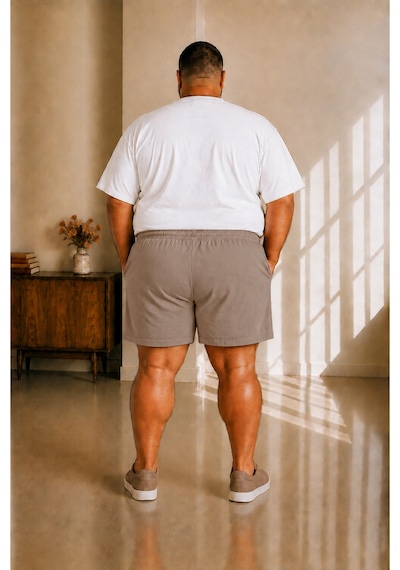 Sngl Tekstil Erkek Büyük Beden Şort 3xl 4xl 5xl 6xl 7xl 8xl 9xl Vizon