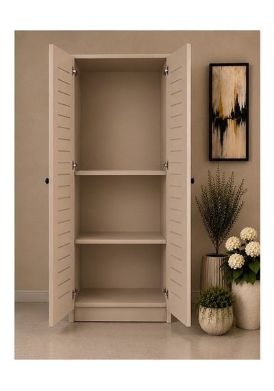 Flower Kombi Dolabı Krem Mdf