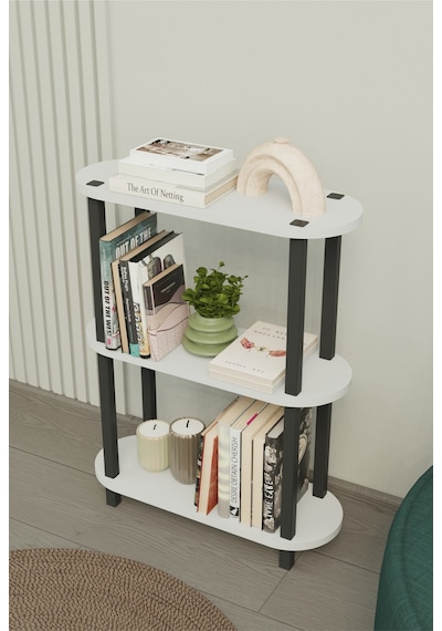 Soft 3 Katlı Modern Kitaplık Dekoratif Çok Amaçlı Kitaplık Ve Organizer Çok Raflı Düzenleyici - Beyaz Beyaz Soft 3 Katlı Modern Kitaplık Dekoratif Çok Amaçlı Kitaplık Ve Organizer Çok Raflı Düzenleyici - Beyaz Beyaz