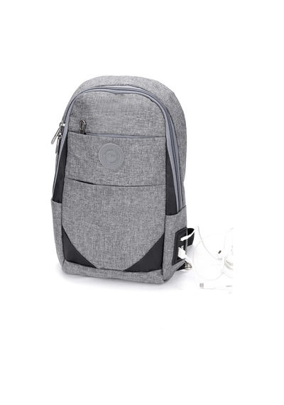 Strong Kulaklık Çıkışlı Tek Kol Göğüs Ve Sırt Çantası ,çapraz Çanta Body Bag Tk02 Gri