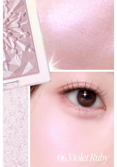 Mikro İnci Tanecikleriyle Yoğun Işıltı Sağlayan Highlighter Clıo Prism Highlighter 06 Violet Ruby 06 Violet Ruby