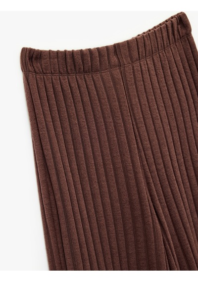 Koton Rahat Kalıp Bol Düz Paça Pijama Altı Bordo 6wlk40030mk Bordo