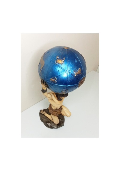 Dekoratif Aksesuar Atlas Obje El Boyama Mavi - 566991105