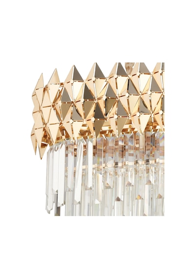 Rodya 80'lik Sıralı Gold Kristal Taşlı Modern Yemek Odası Salon Sarkıt Avize Sarı
